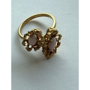 Vintage 1/20 10K Gold Filled Shank Celebrity Pink Opal‎ Ring Size 7.75